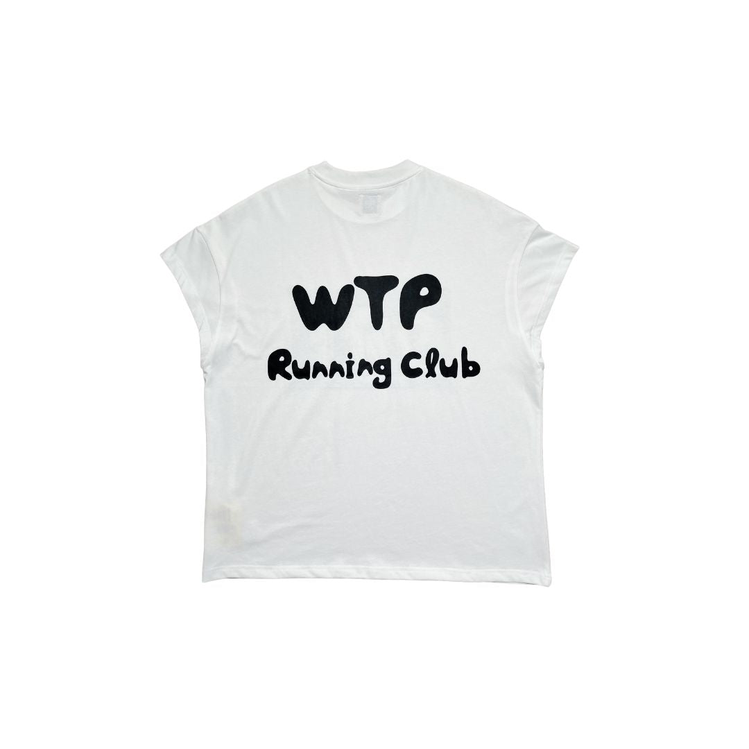 WTP “RUNNING MAN” Sleeveless Tank Top | White