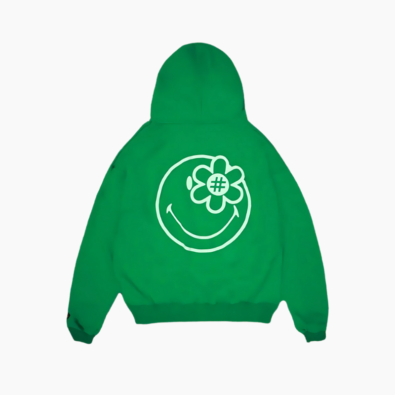 SMILEY HALLMARK HOODIE | GREEN