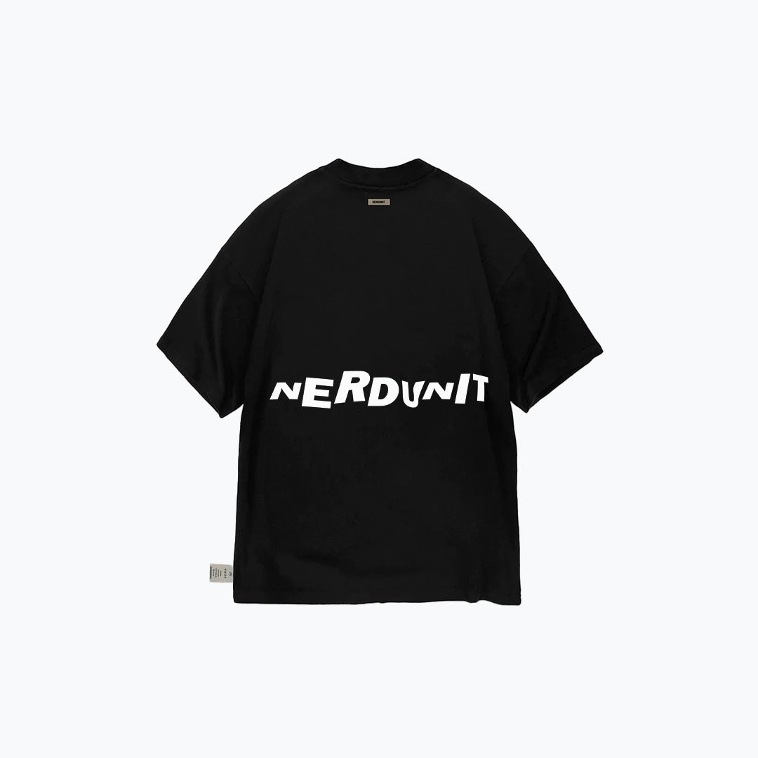 NU Crooked Logo Tshirt | Black